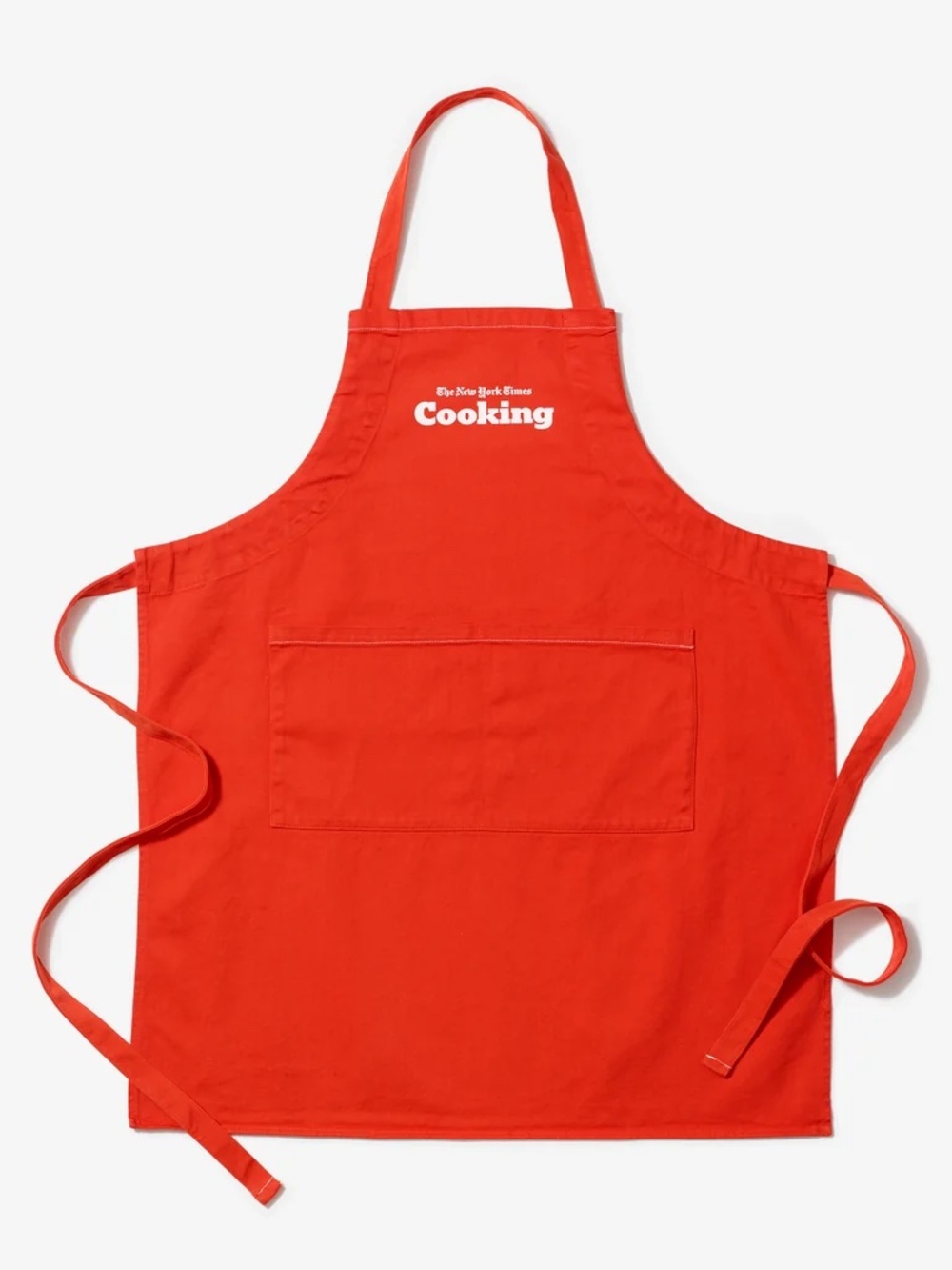 BNWT NEW The New York Times Red Denim Heavy Cotton Cooking Apron!